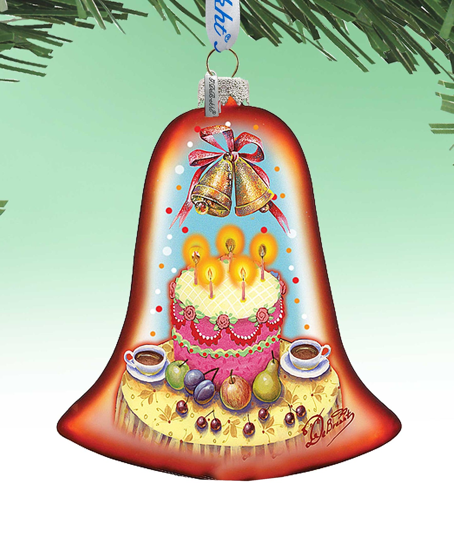 Celebration Bell Glass Ornament