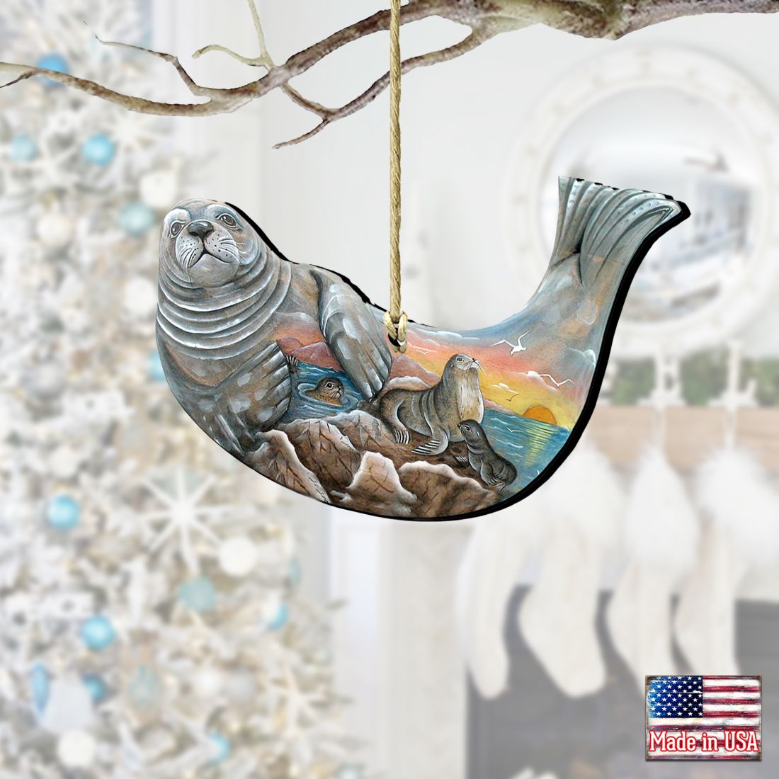 Seal Wooden Ornaments