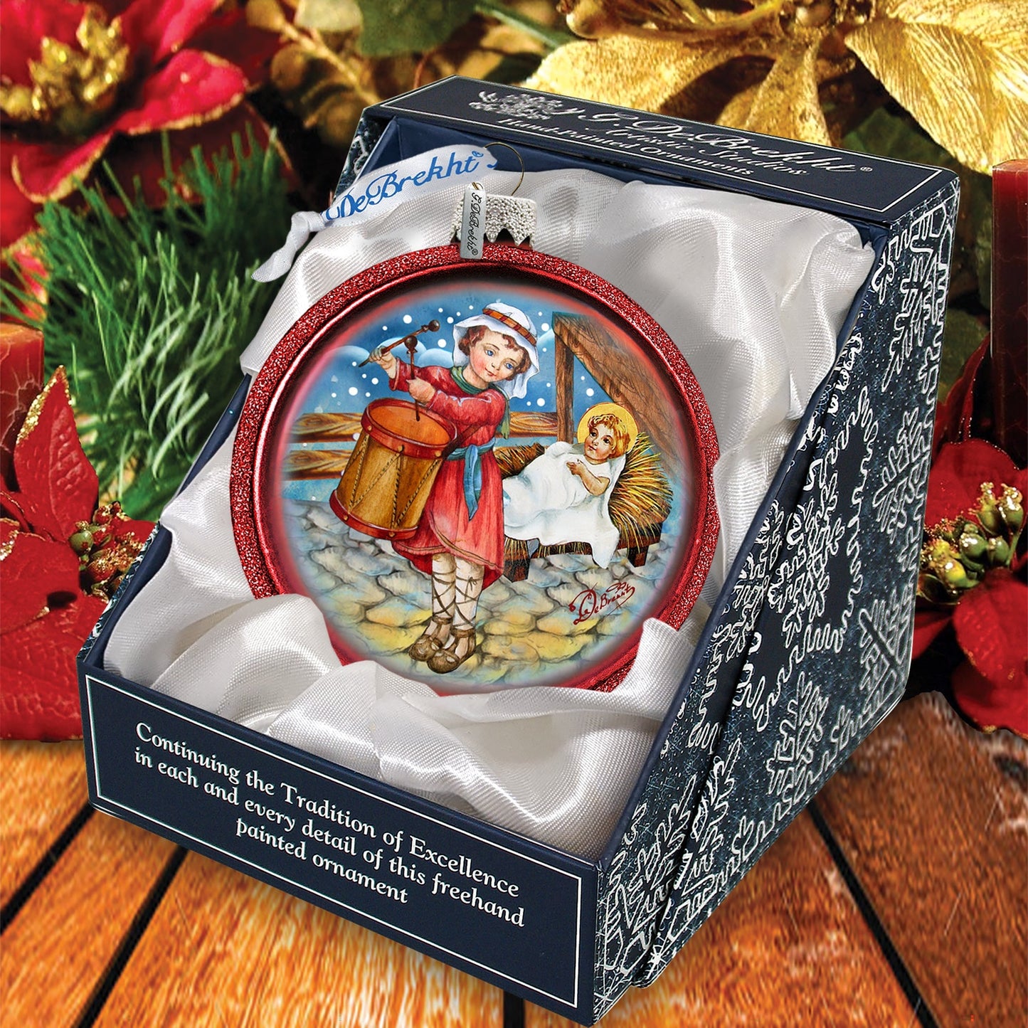 Drummer Boy Ball Glass Ornament