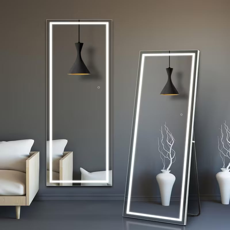 Full Length LED Lighted Standing Wall-Mounted Body Mirror
