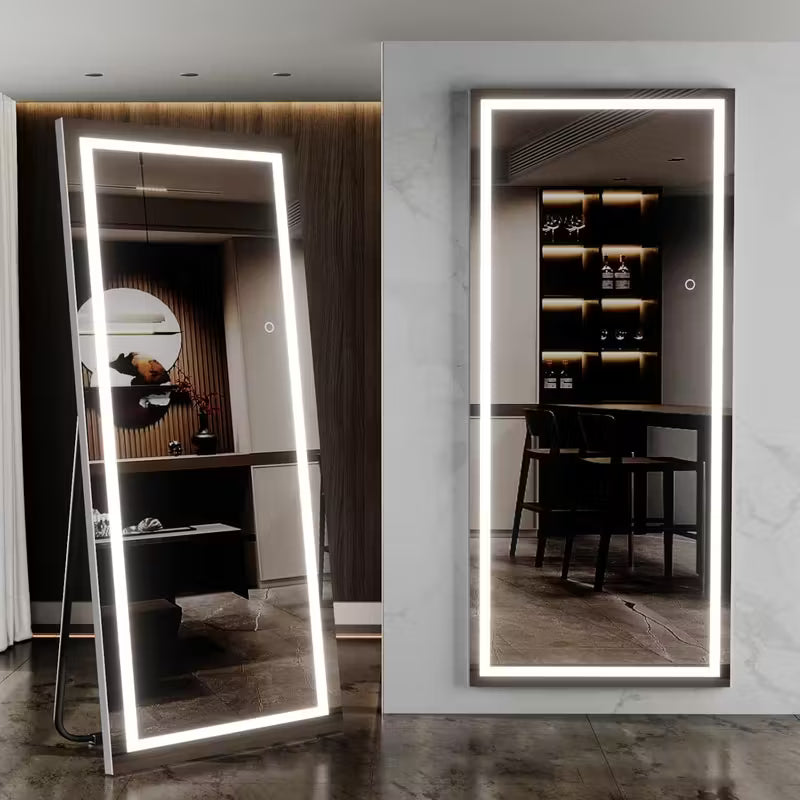 Full Length LED Lighted Standing Wall-Mounted Body Mirror