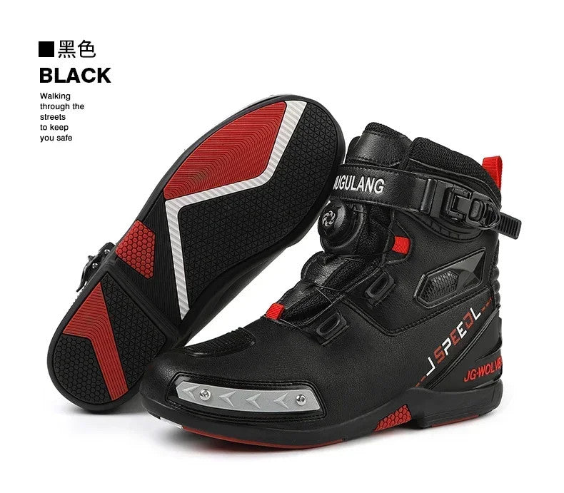 Men Leather Motos Breathable Anti Slip Wear-resistant