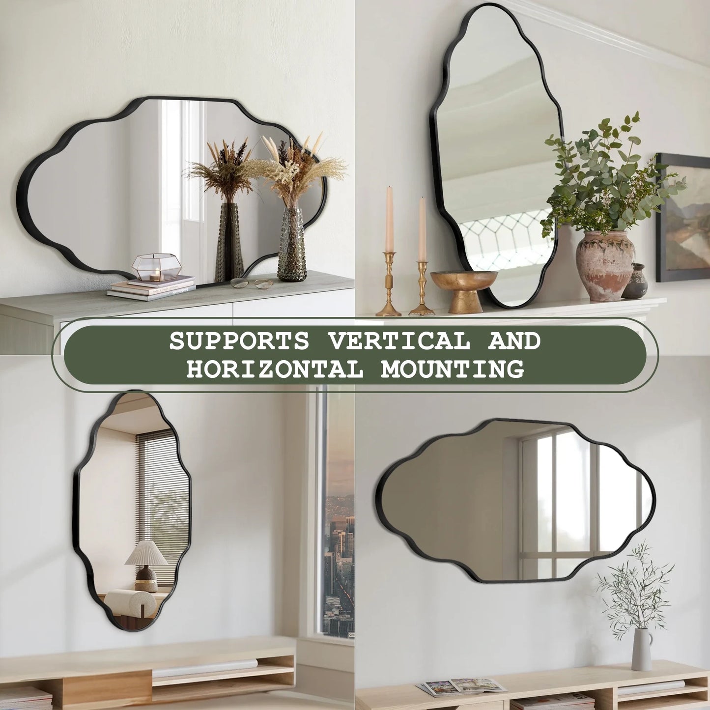 Scalloped Bathroom Mirrors Wall Mirror
