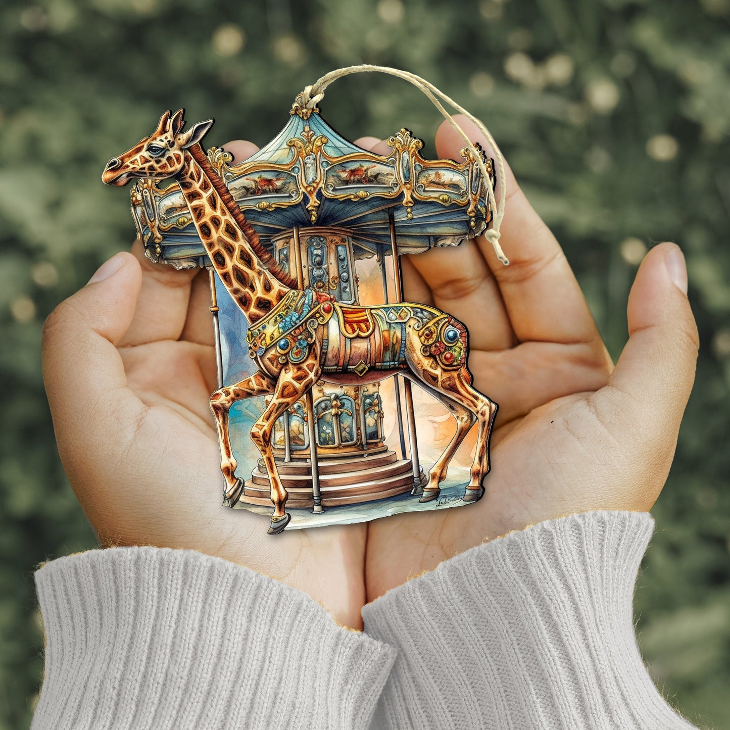 Carousel Giraffe Wooden Ornaments