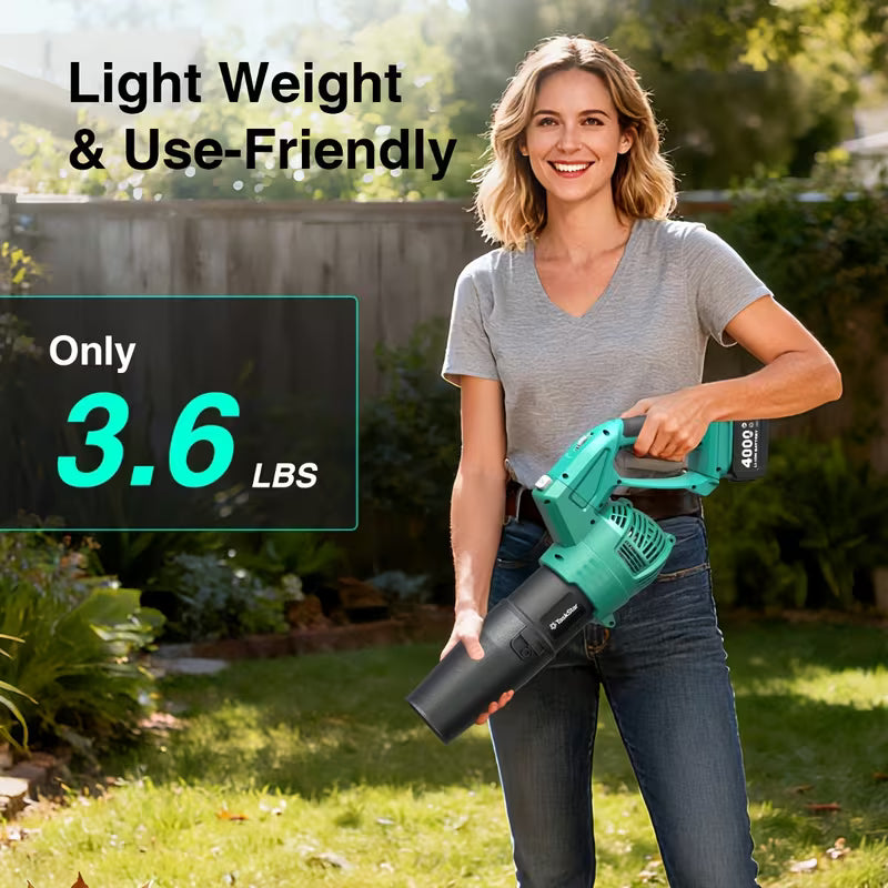 550 CFM Cordless Leaf Blower with 2 Batteries and Charger