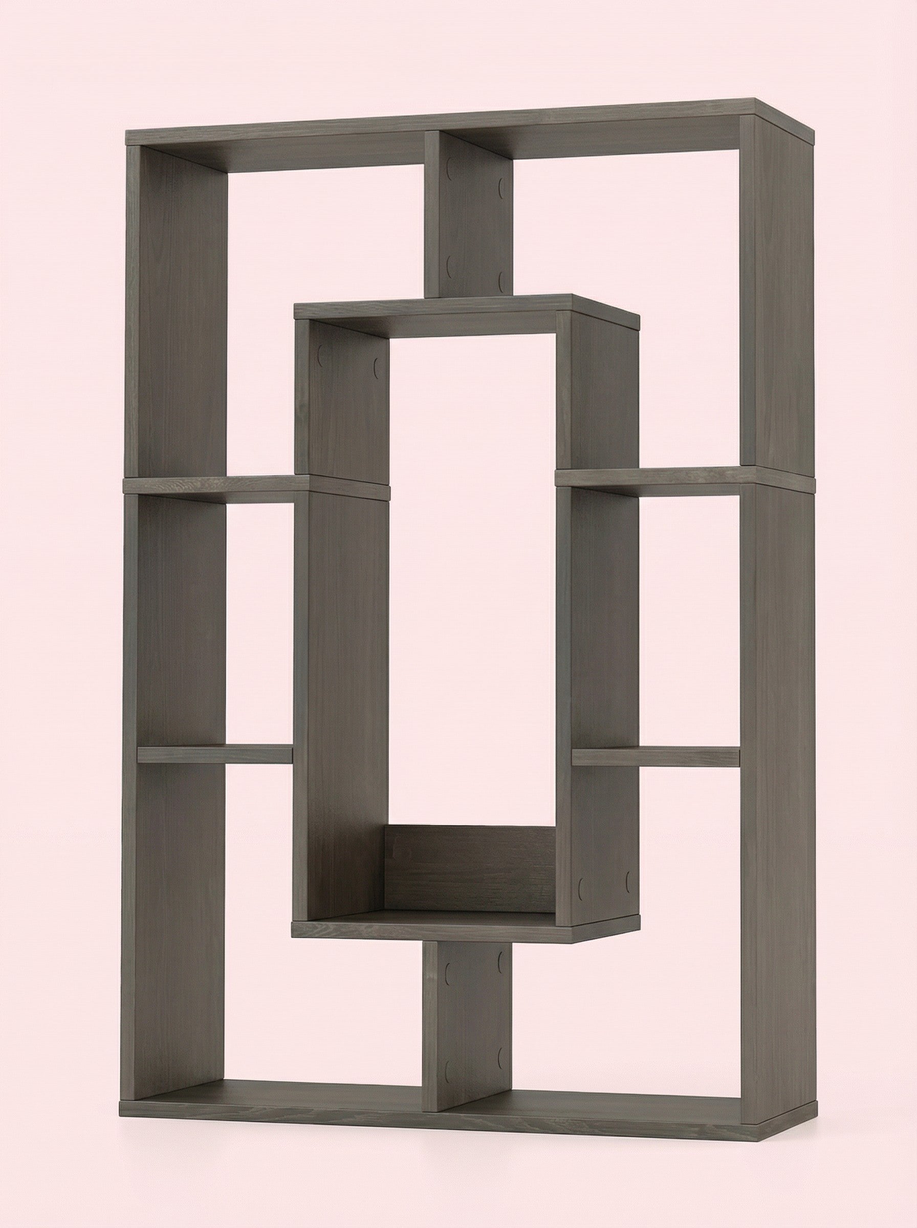 7-Tier Cube Bookshelf, Tall Narrow Bookcase for Small Spaces
