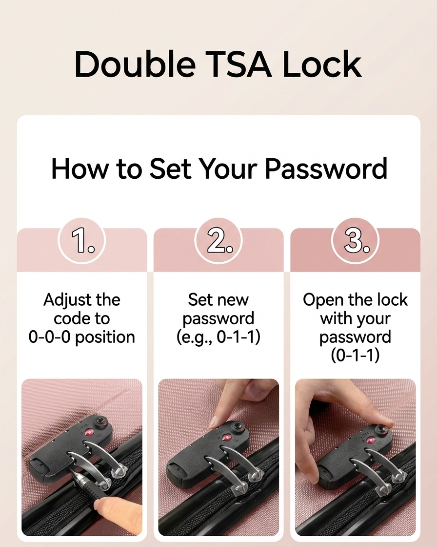 Multi Color - 3PCs Luggage Set 20/24/28 Inch Hard Shell Spinner with TSA Lock