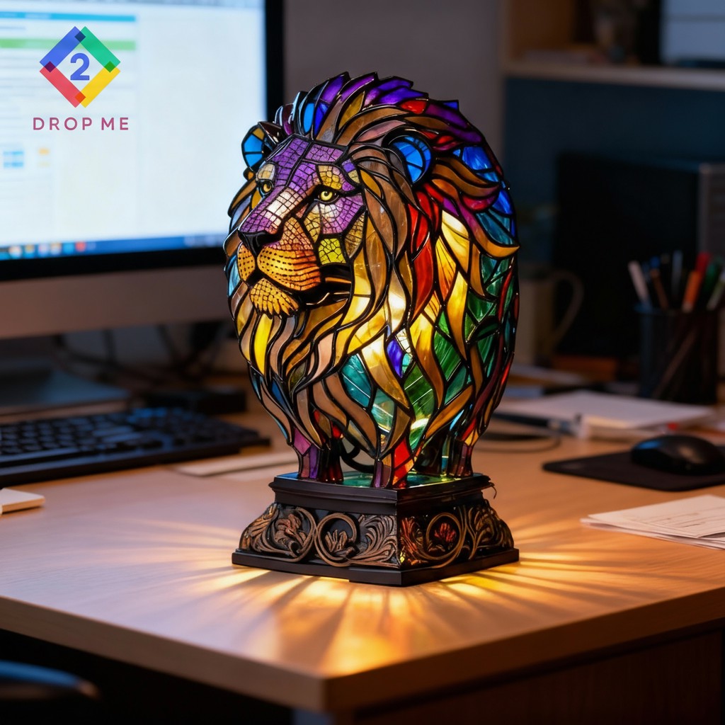 3D Animal Night Light - Touch Control Resin Desk Lamp