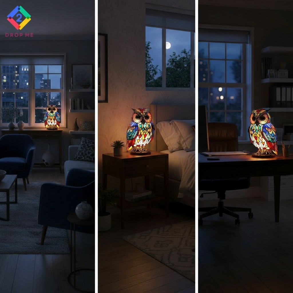 3D Animal Night Light - Touch Control Resin Desk Lamp