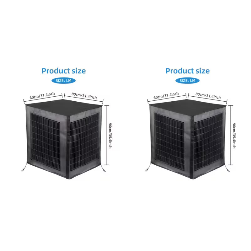 2-Piece Outdoor Air Conditioner Unit Top Dust Cover with Sticky Paste