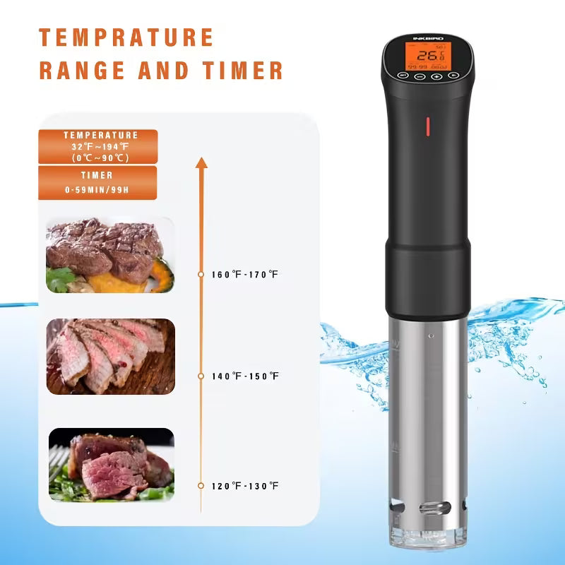 1000W WiFi Sous Vide Cooker with App Control and Timer