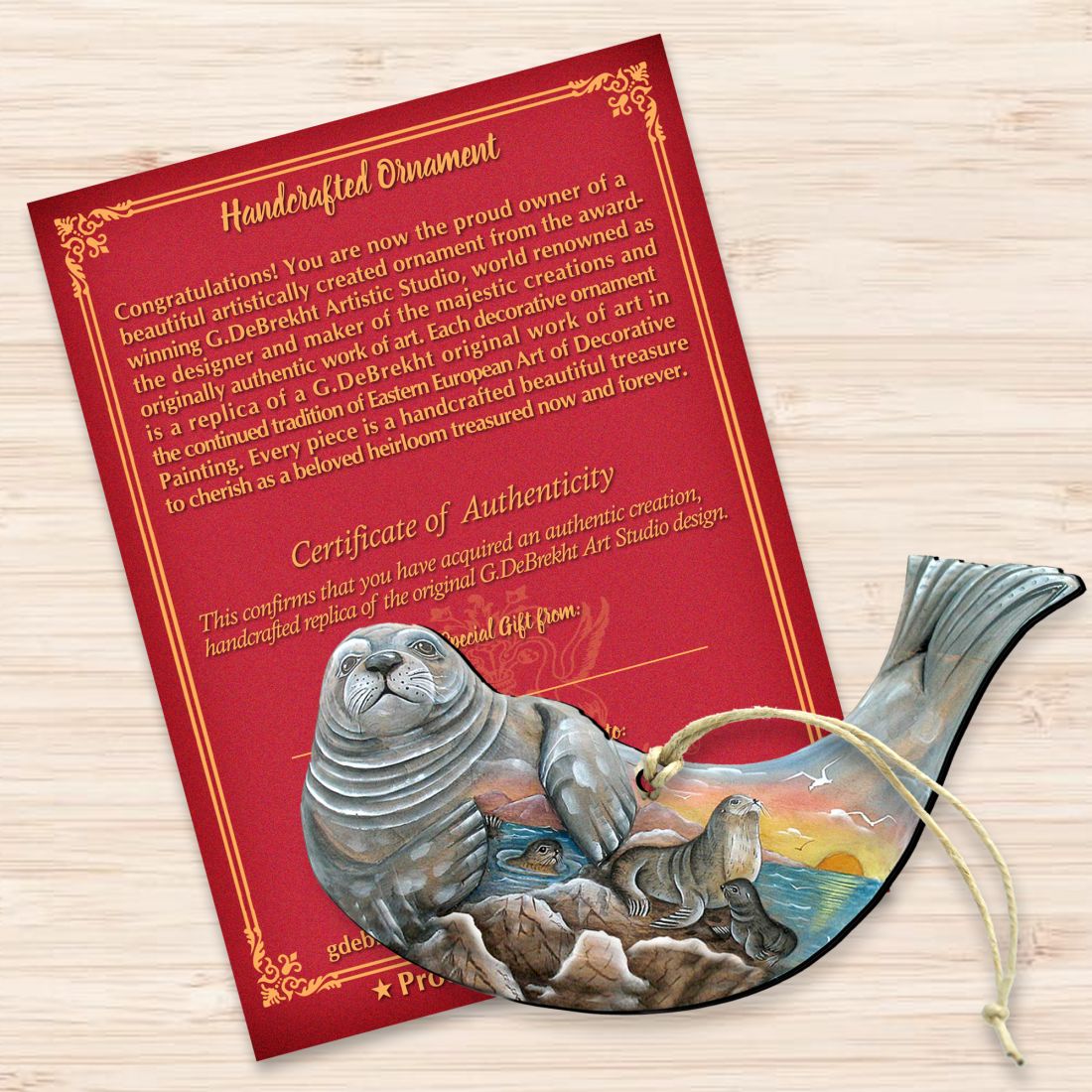 Seal Wooden Ornaments