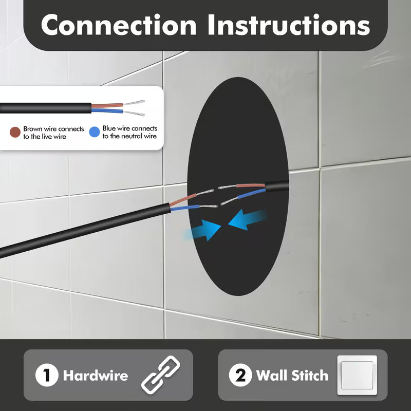 30x20 in LED Bathroom Mirror with Anti-Fog and Lights