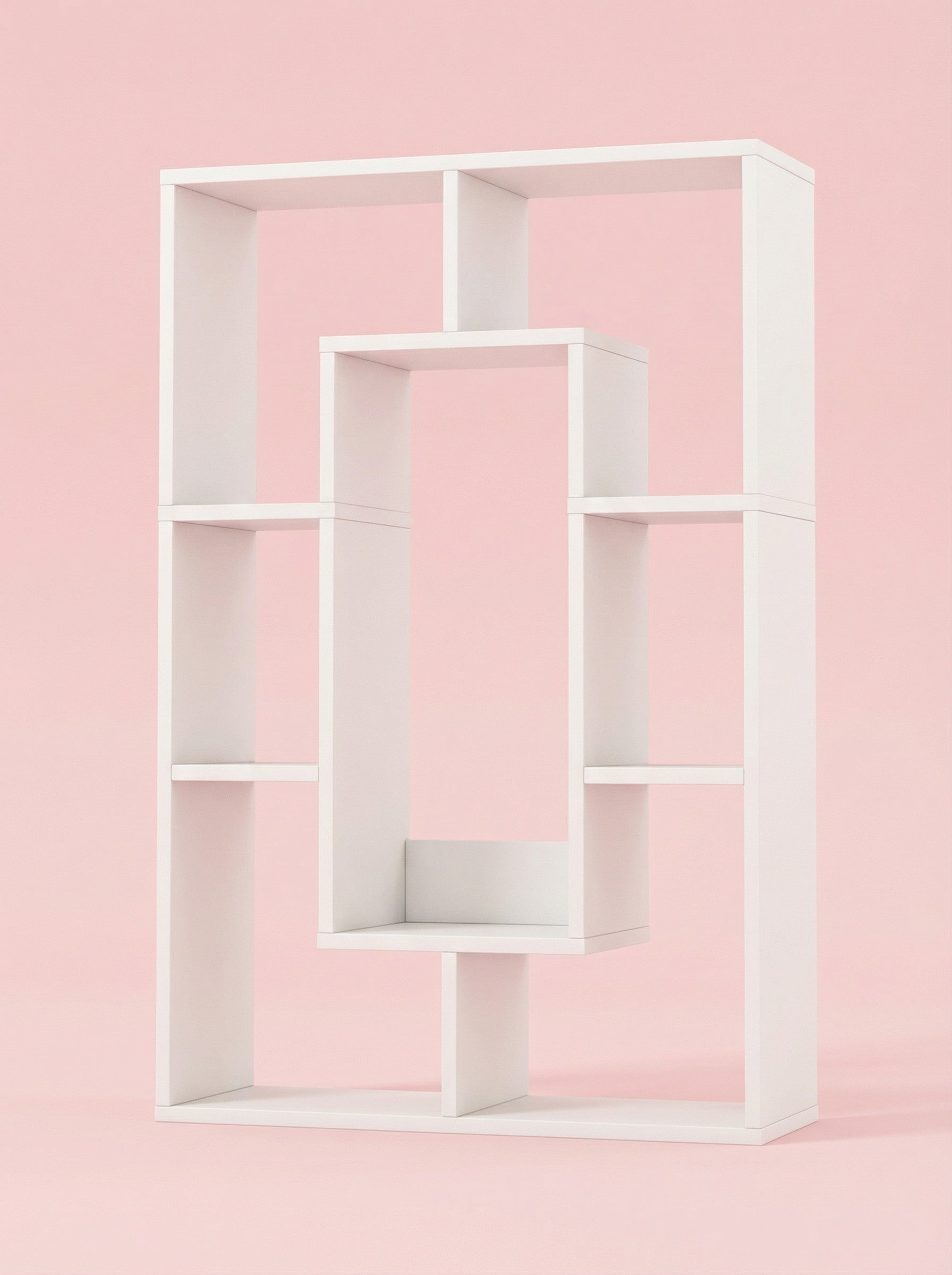 7-Tier Cube Bookshelf, Tall Narrow Bookcase for Small Spaces