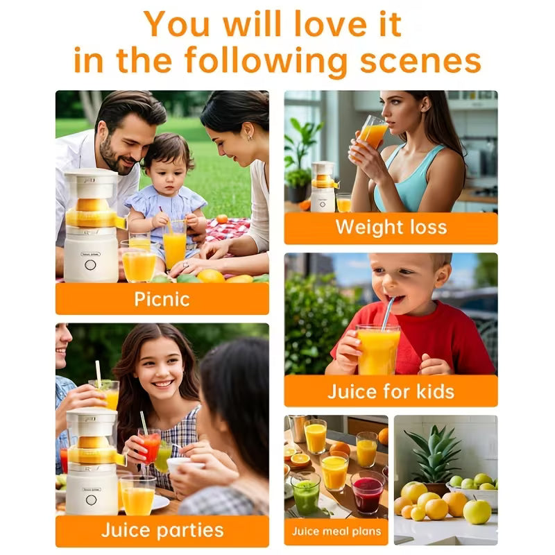 Portable Juicing Cup Electric Rechargeable Citrus Juicer