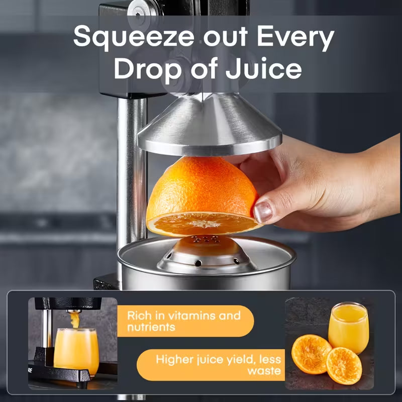Commercial Manual Citrus Juicer and Hand Press Lemon Squeezer Gray