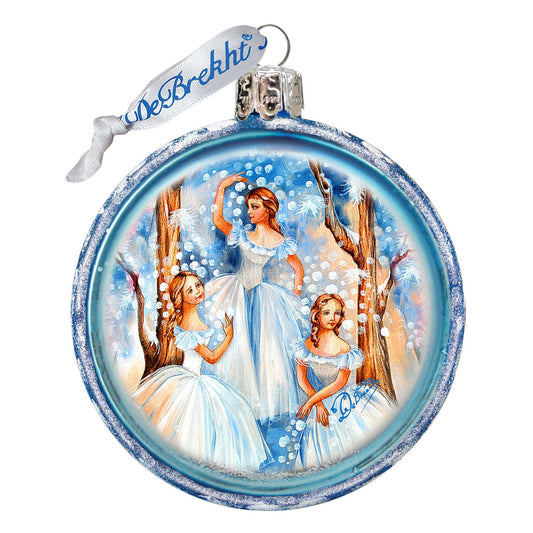 Snowflakes Glass Ornament