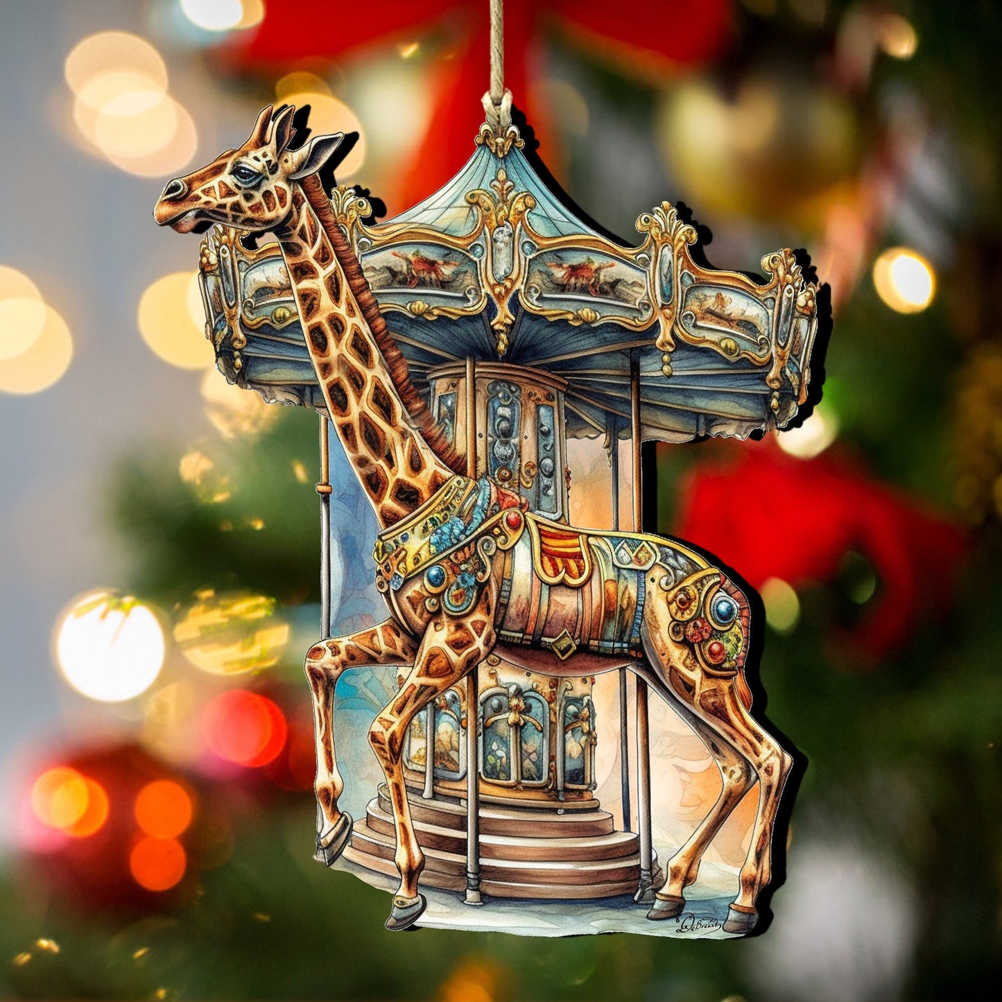 Carousel Giraffe Wooden Ornaments