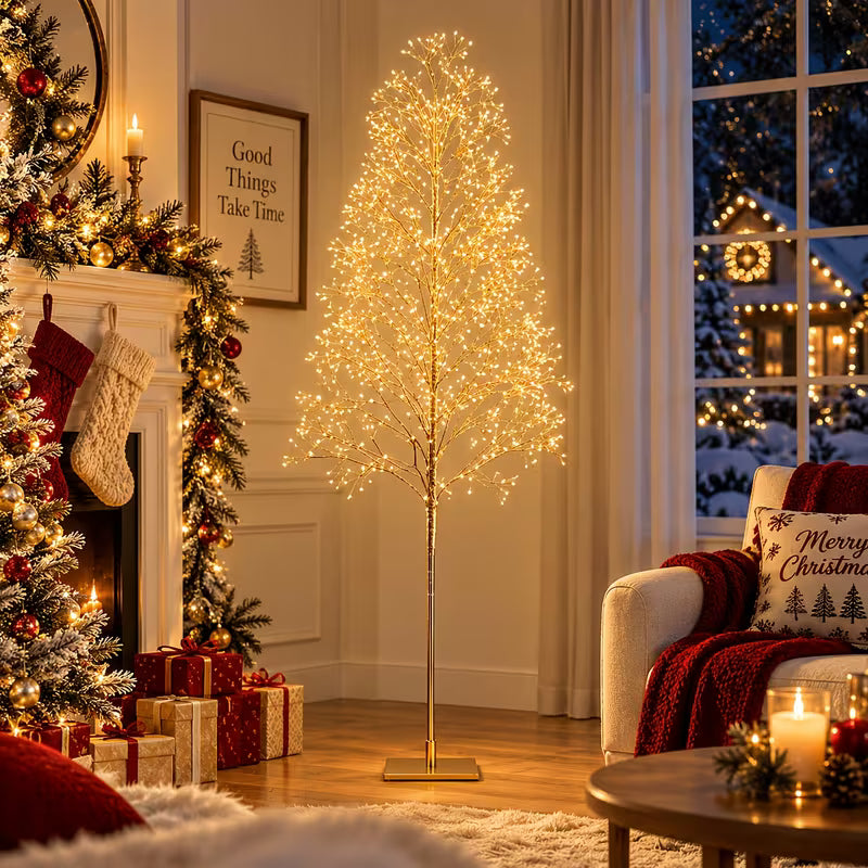 70.9-Inch Lighted Decorative Tree Lamp with 1600 Warm White LEDs