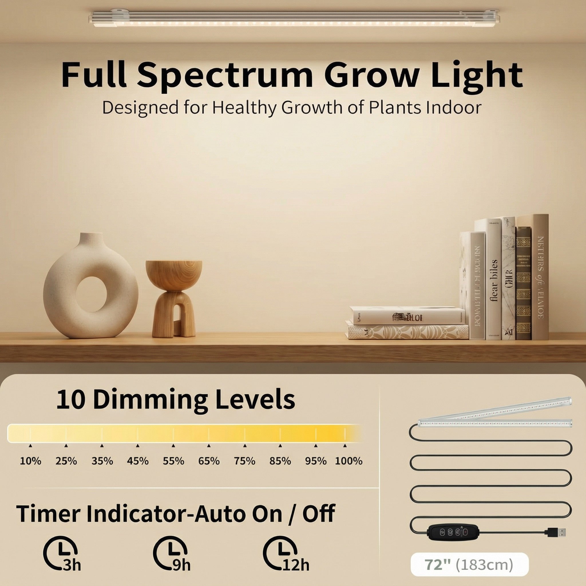 5-Tier Metal Display Shelf with LED Lights