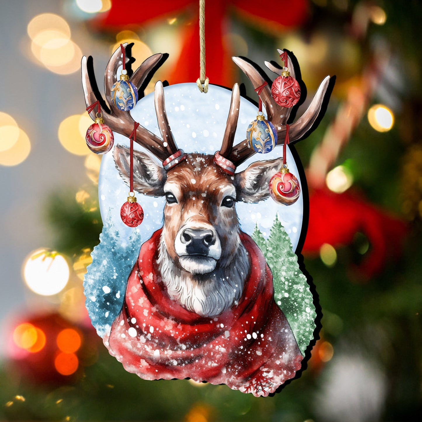 Christmas Mood Wooden Ornaments