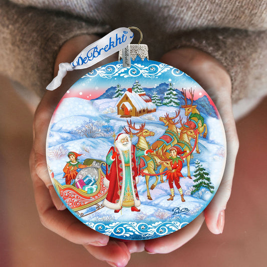 Christmas Courier Glass Ornament