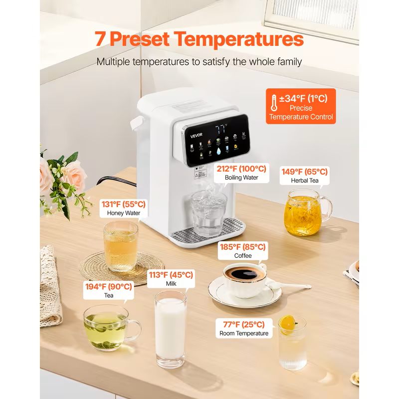 118-Ounce Countertop Instant Hot Water Dispenser with Touchscreen