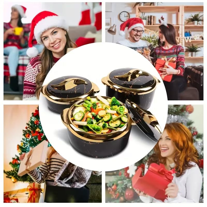 3-Piece Insulated Thermal Casserole Dish Set with Lids
