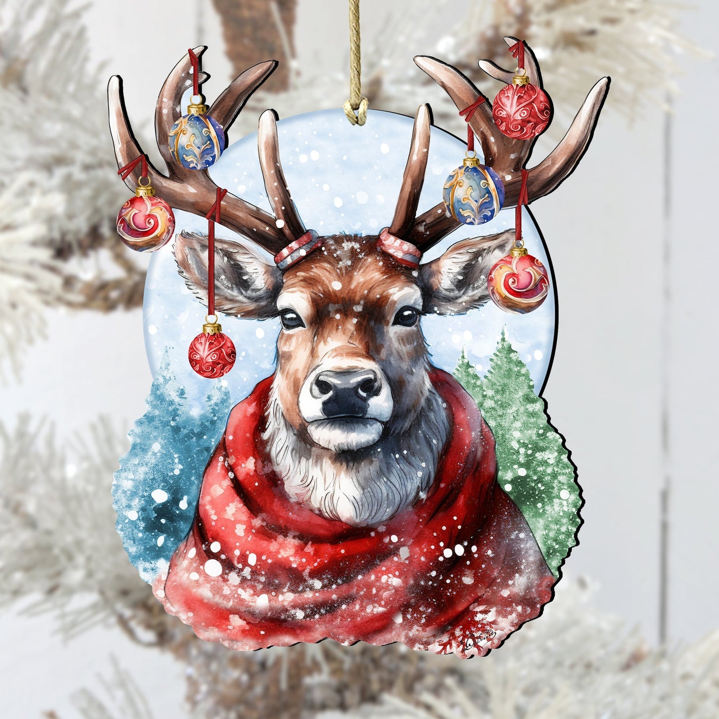 Christmas Mood Wooden Ornaments