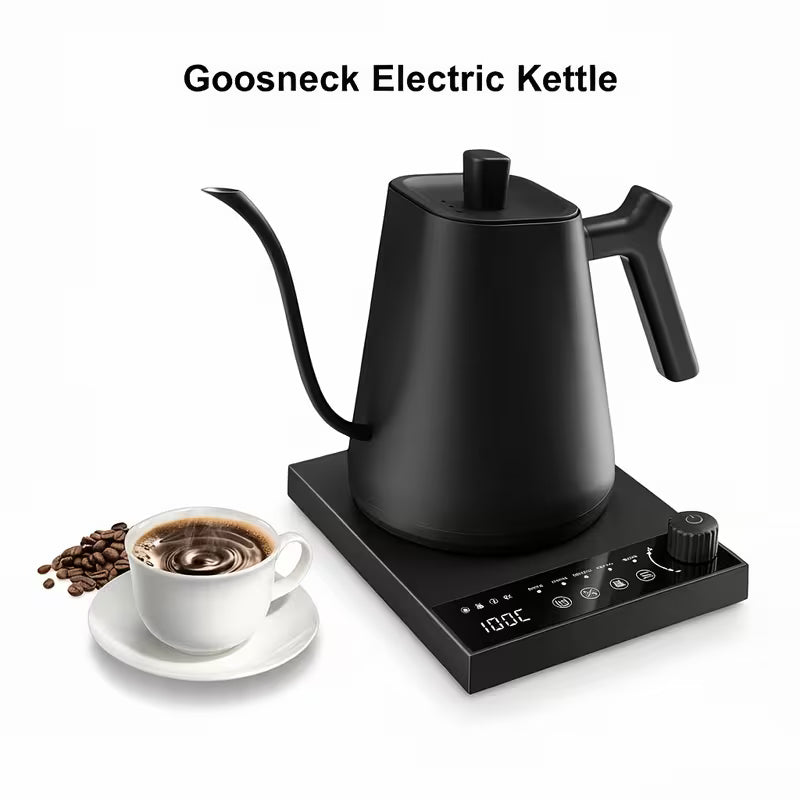 0.6-Liter Gooseneck Electric Kettle with Precision Temperature Control