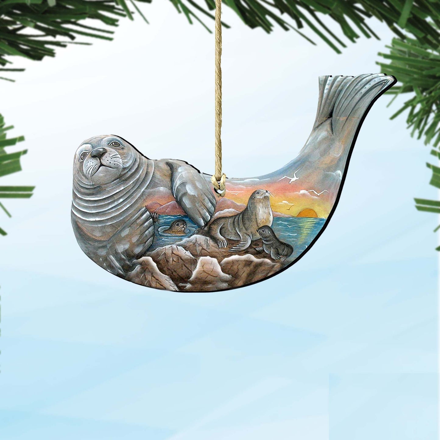 Seal Wooden Ornaments