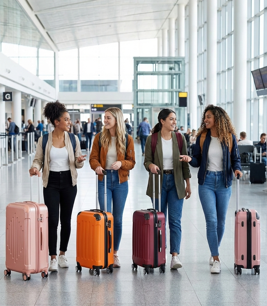 Multi Color - 3PCs Luggage Set 20/24/28 Inch Hard Shell Spinner with TSA Lock