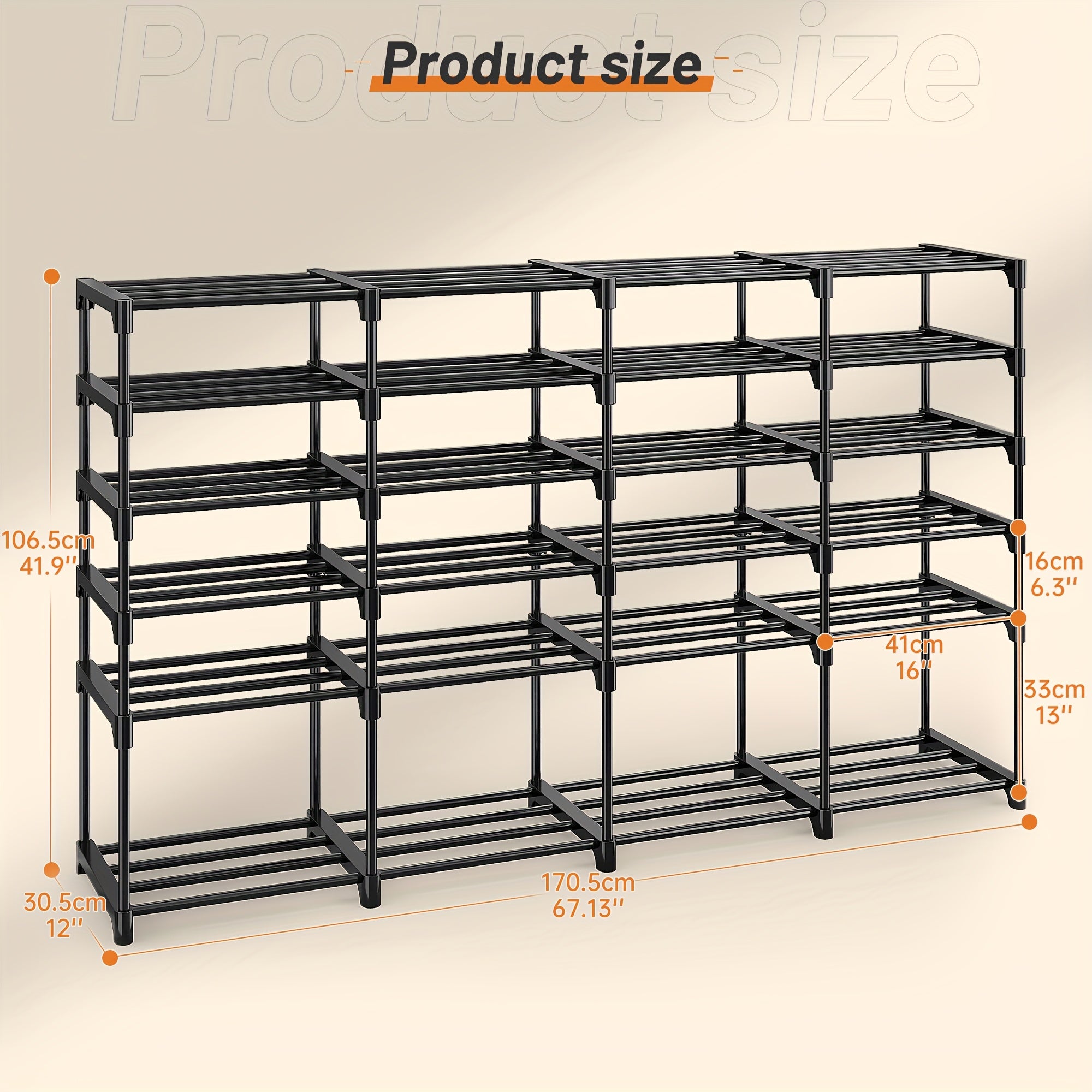 Stackable Shoe Rack Bookshelf Storage Shelf Freestanding Organizer for Entryway