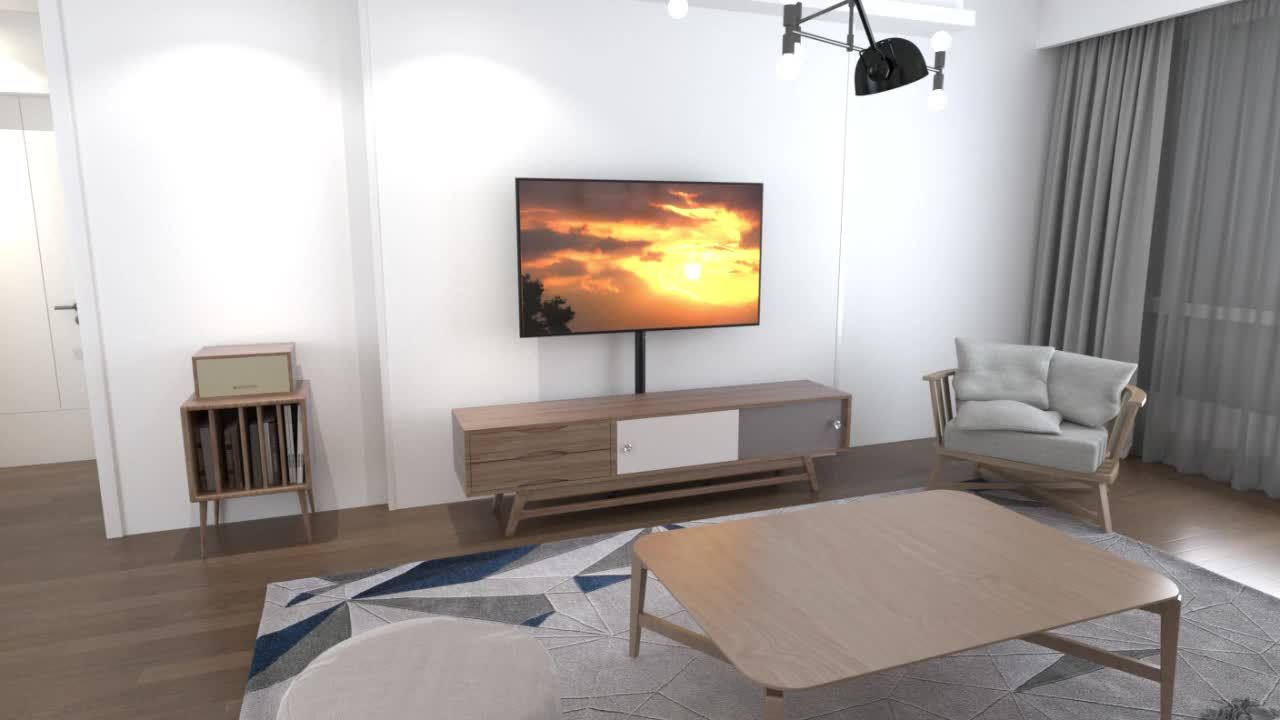 Mobile TV Cart Stand 23-60 Inch Rolling TV Stand w/ Shelf VESA 400x400 88lbs