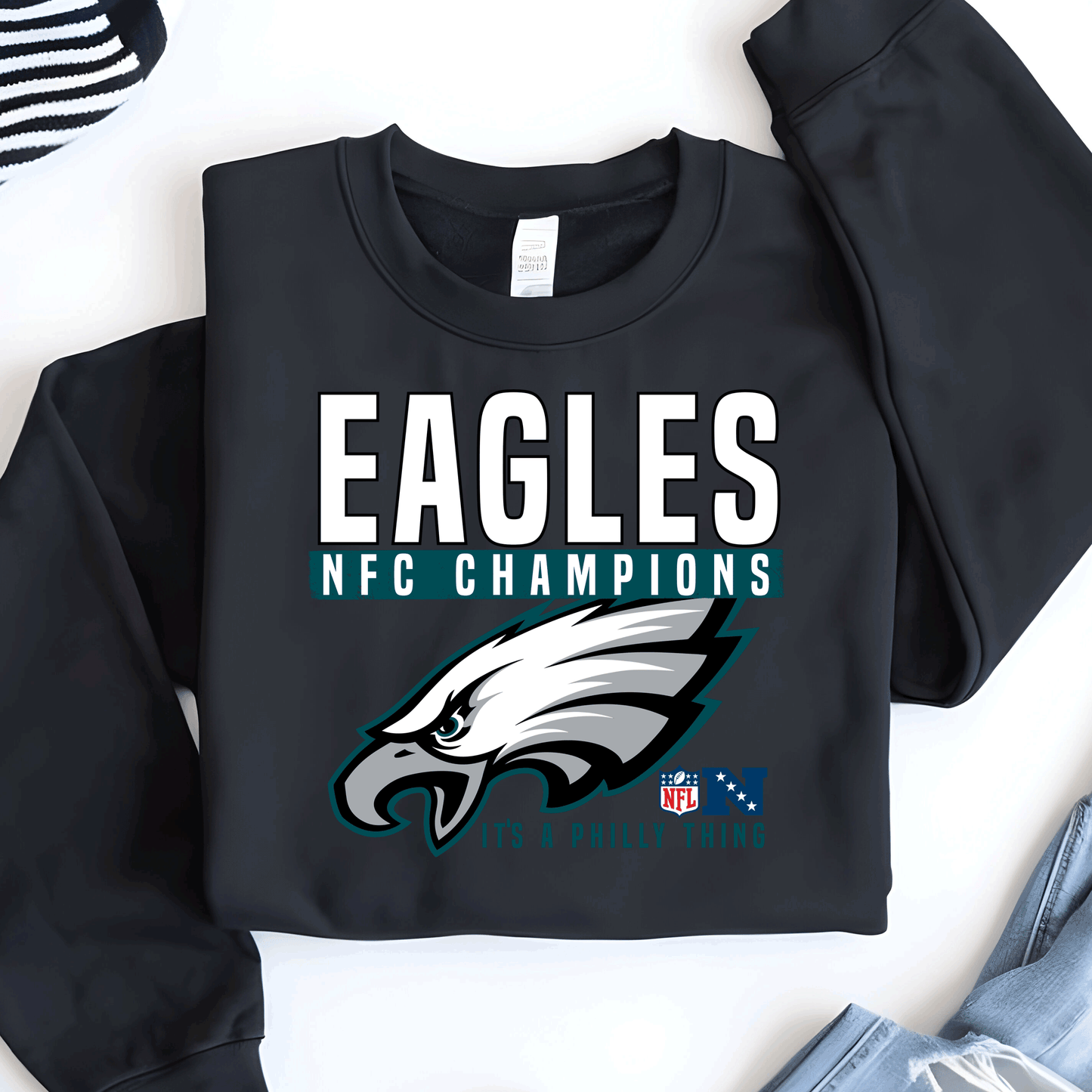 NFC Championships Philadelphia Football Sweatshirt, Philly T-shirt, Trending Eagles Fan Shirts, Football Crewneck, Eagles Hoodie, Superbowl GIfts