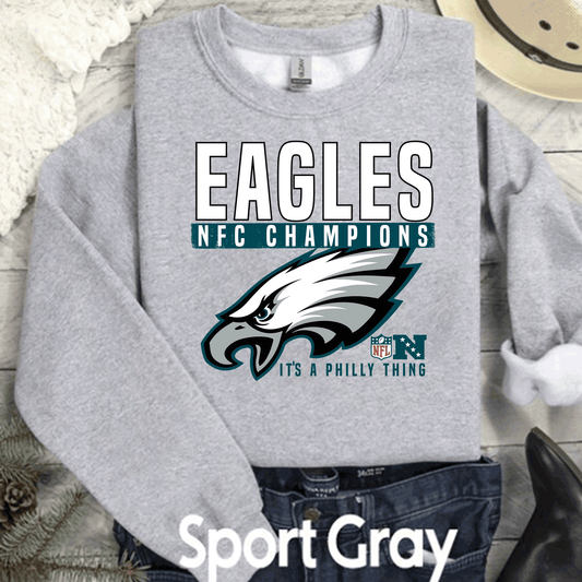 NFC Championships Philadelphia Football Sweatshirt, Philly T-shirt, Trending Eagles Fan Shirts, Football Crewneck, Eagles Hoodie, Superbowl GIfts