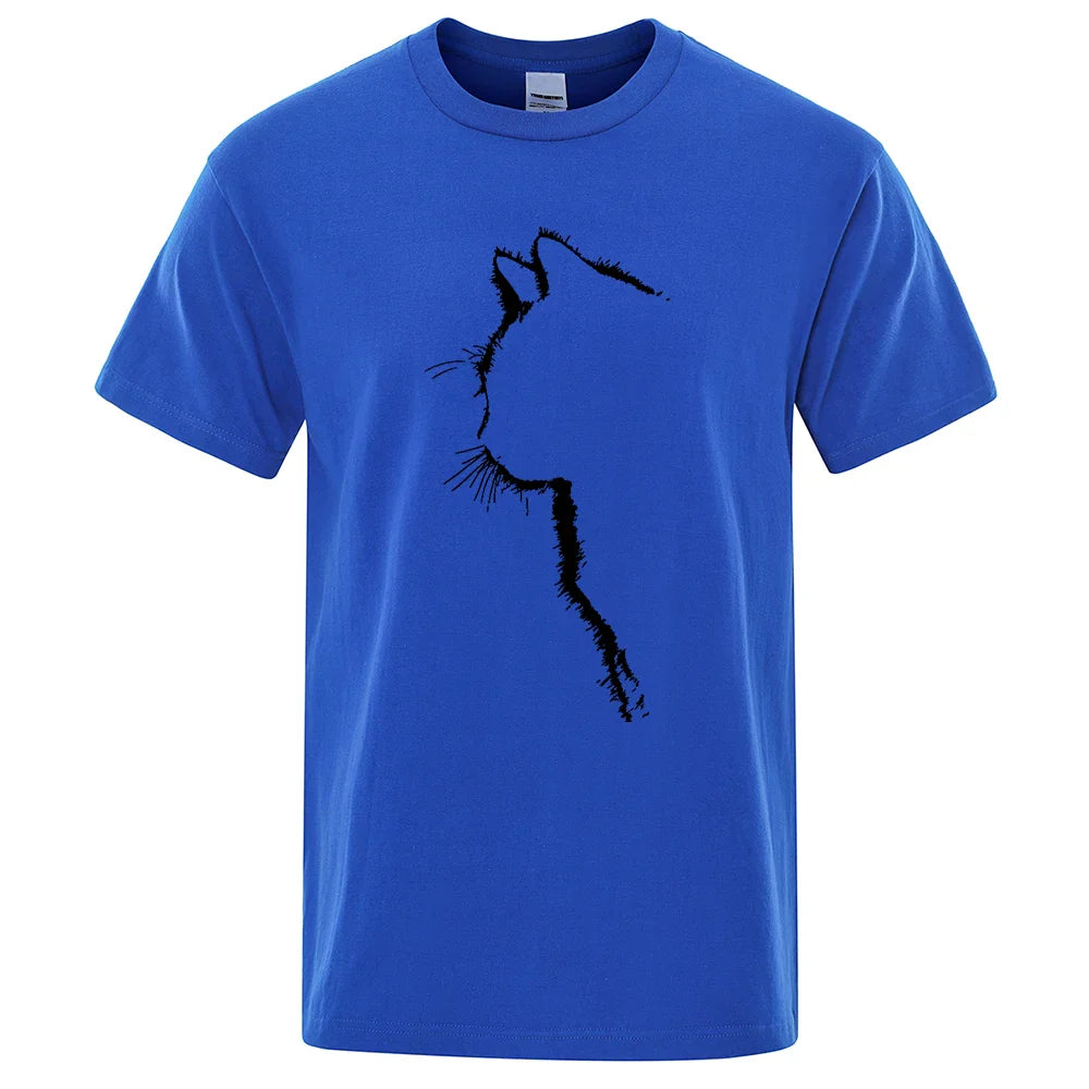Cool Cat Print Men's T-Shirt