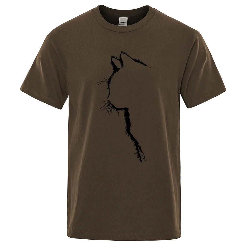 Cool Cat Print Men's T-Shirt