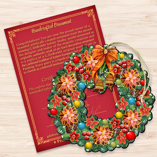 Christmas Wreath Wooden Ornaments