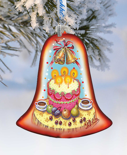 Celebration Bell Glass Ornament