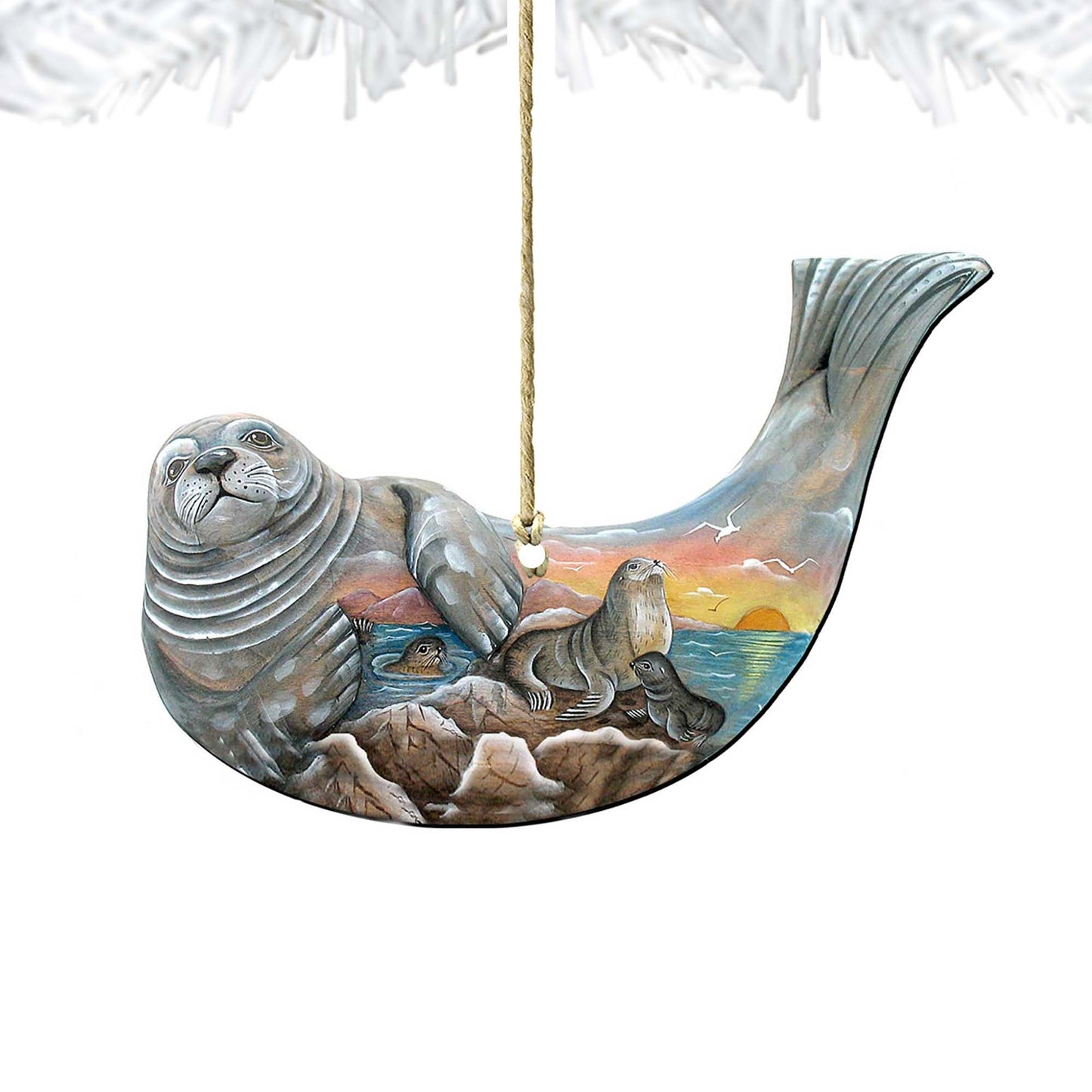 Seal Wooden Ornaments