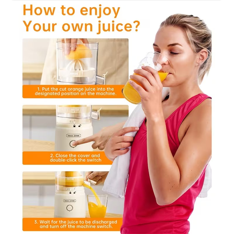 Portable Juicing Cup Electric Rechargeable Citrus Juicer
