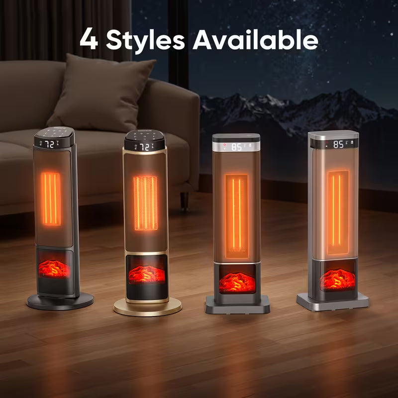 1500W Portable Electric Space Heater with Remote and Thermostat
