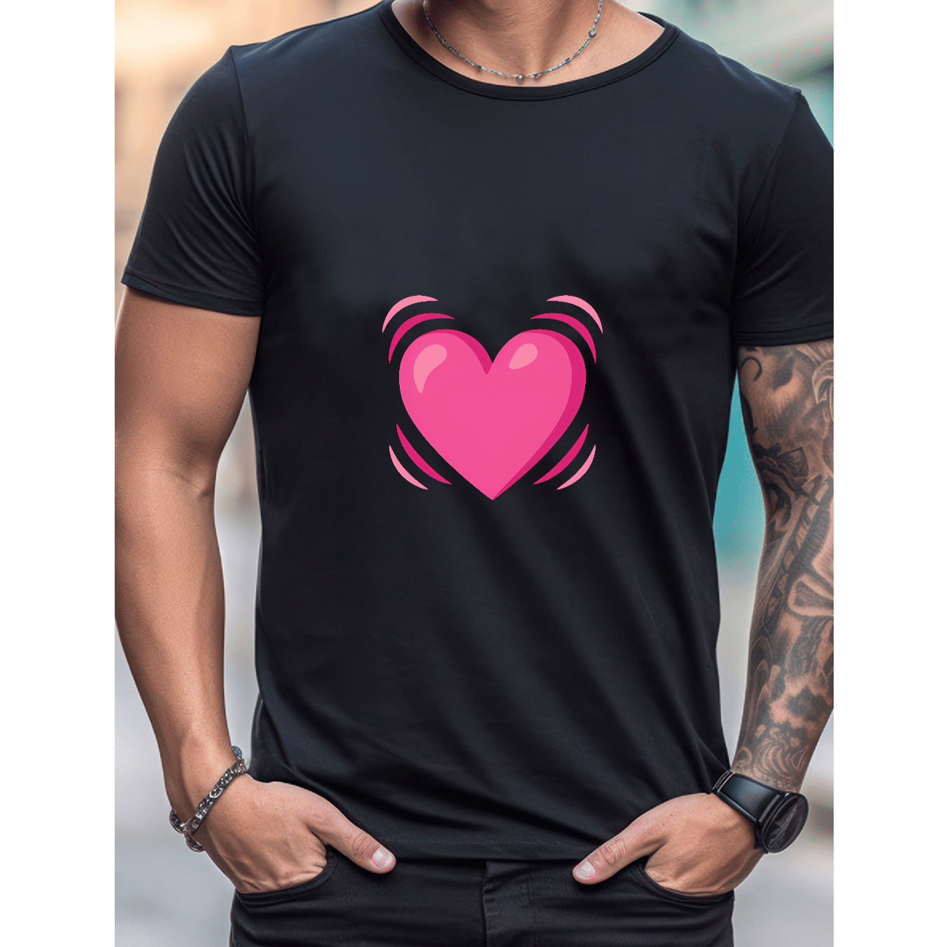 Celebrate in Style with This 100% Cotton Men's Valentine's Day Tee