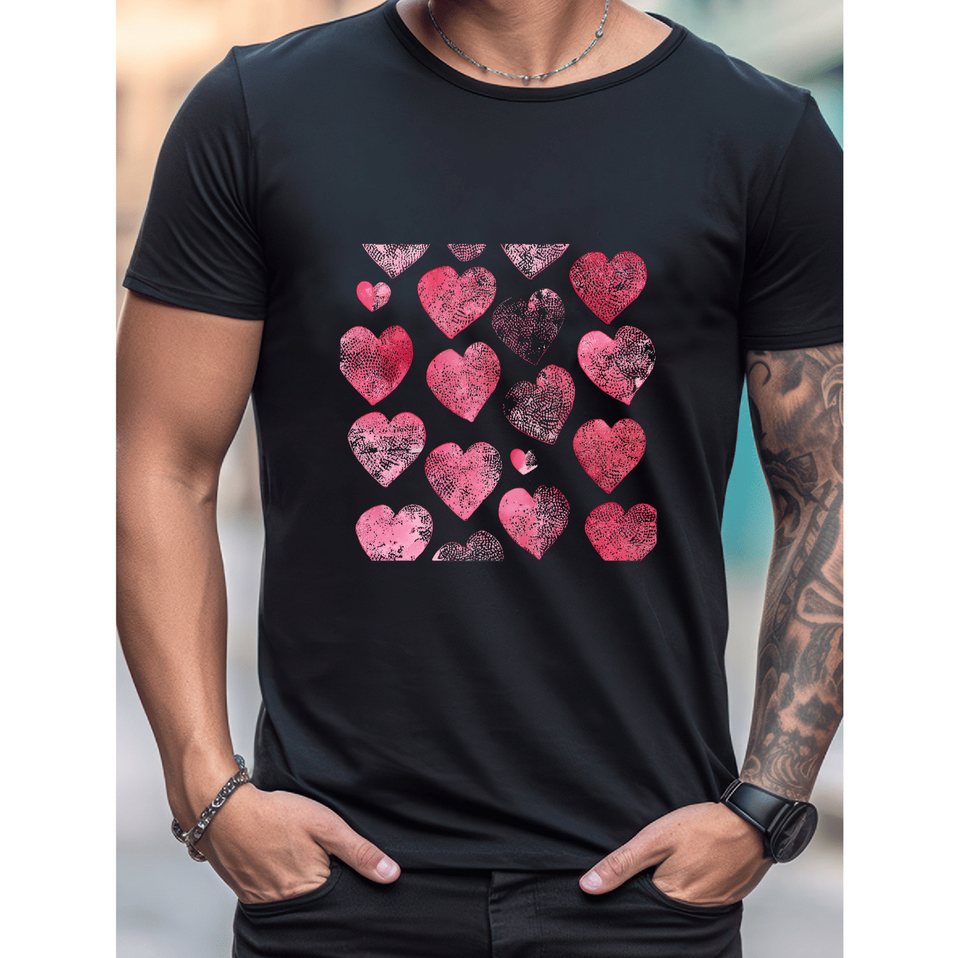 Celebrate in Style with This 100% Cotton Men's Valentine's Day Tee