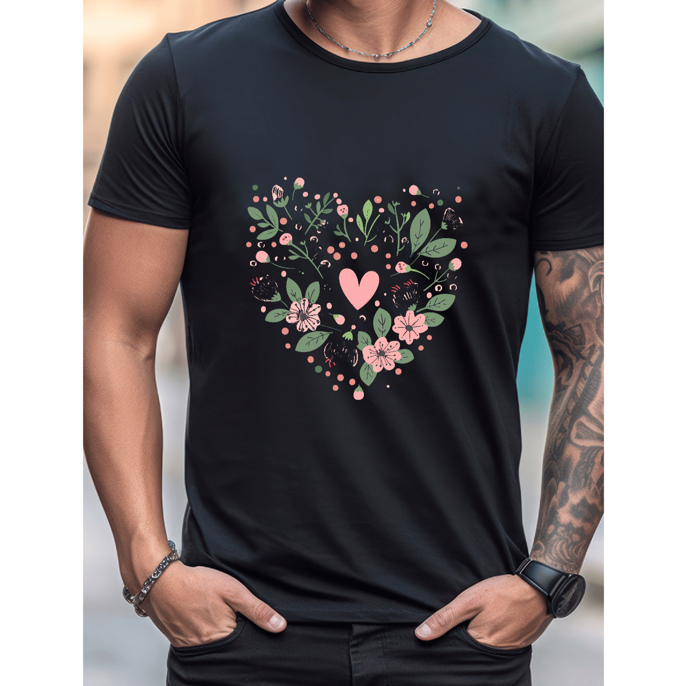 Celebrate in Style with This 100% Cotton Men's Valentine's Day Tee