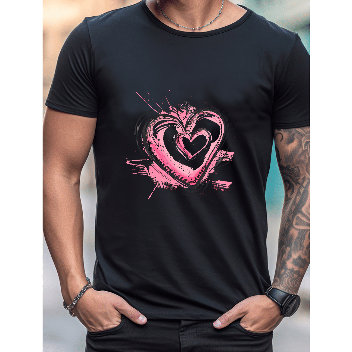 Celebrate in Style with This 100% Cotton Men's Valentine's Day Tee