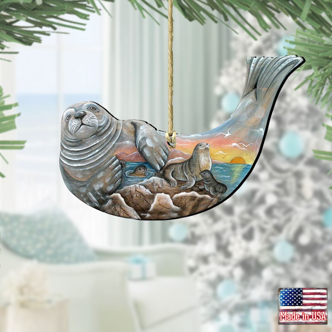 Seal Wooden Ornaments