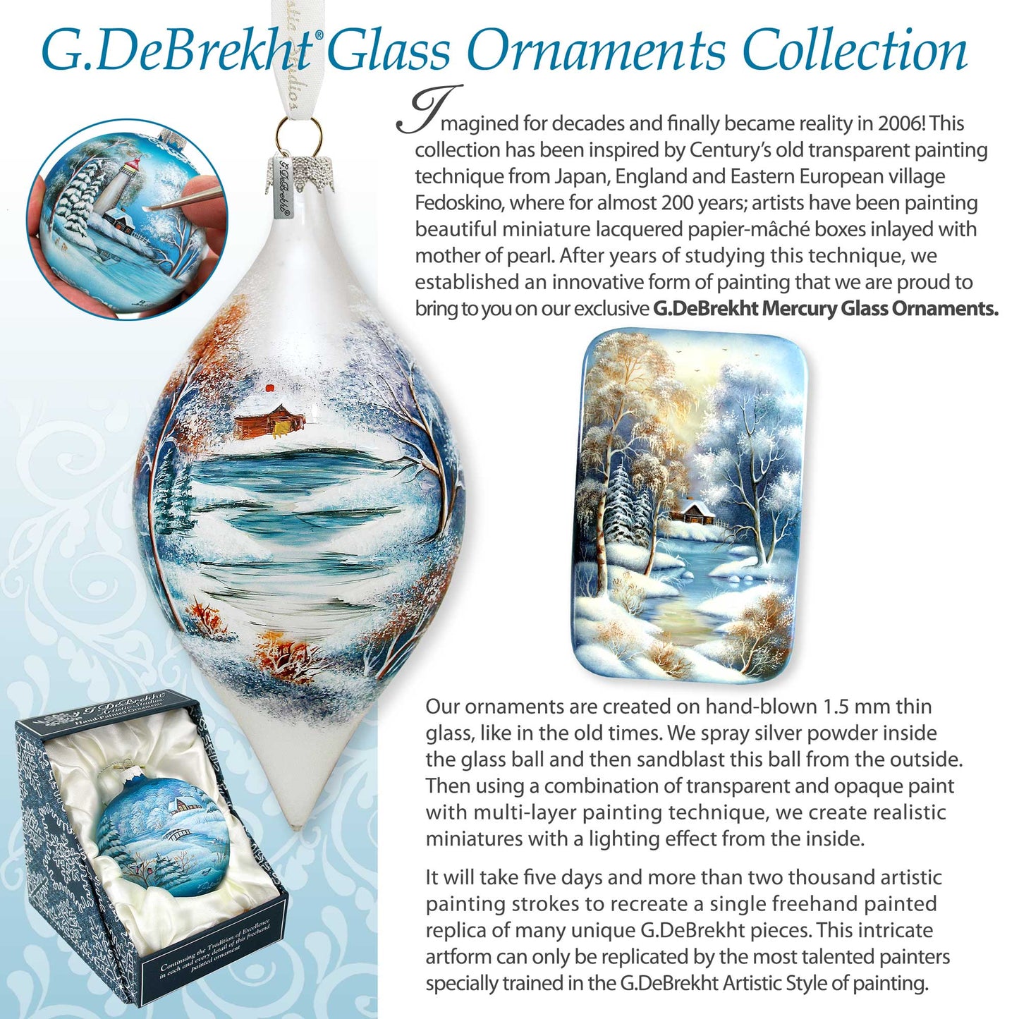 Christmas Night Glass Ornament