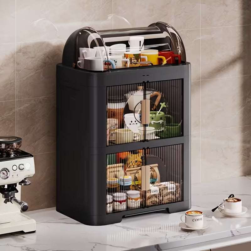 15.4-Inch Foldable Plastic Storage Box with Lid Multi-Purpose Organizer